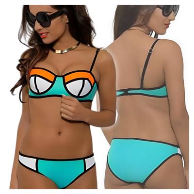 Dwuczęściowy strój kąpielowy damski, zestaw bikini push-up, wyszczuplający, M Dwuczęściowy strój kąpielowy damski, zestaw bikini push-up, wyszczuplający, M