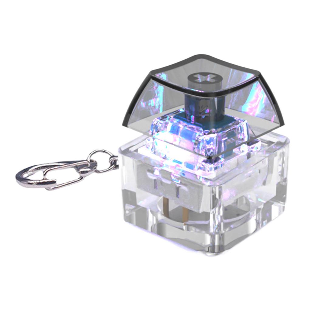 1-Key Mechanical Keycap Tester Keychain With LED Lighting For Stress Reduction And Relaxation For Home Or Office