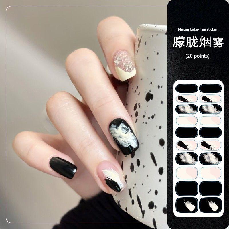 

Красивые наклейки для ногтей без запекания, Маникюр для девушки с солодовым сахаром, Нежные, Стойкие, Водостойкие, Гелевые наклейки для ногтей без лампы для запекания PPW1150 bake-free sticker