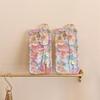 Blue Floral Oil Painting Phone Case with Wrist Strap for iPhone 15 Pro Max and Apple 14 Pro