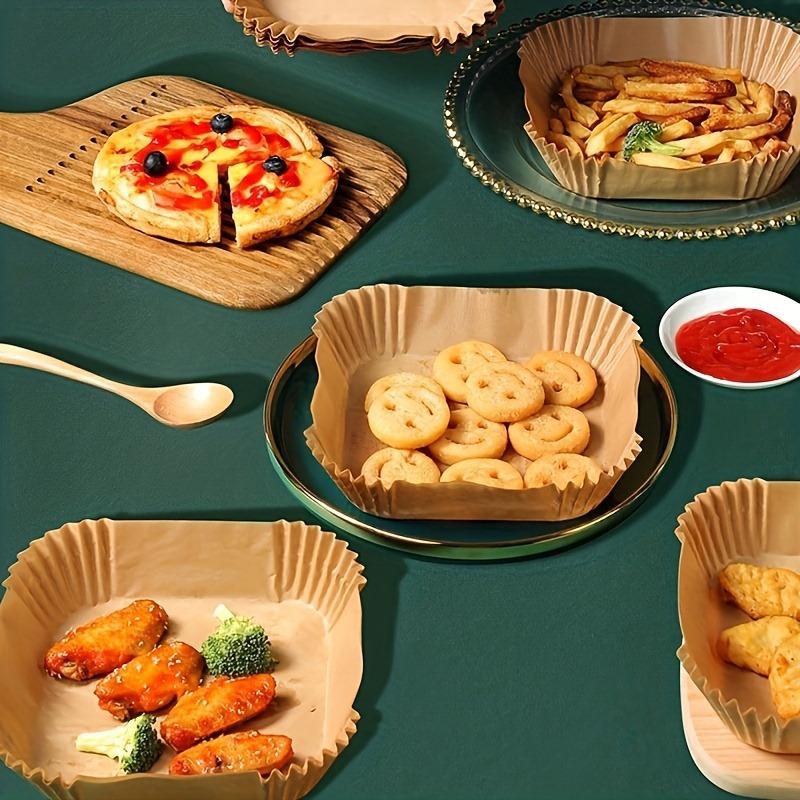 50PCS Air Fryer Liner Non-stick Paper Sheet for Baking and Microwave - Easy to Clean for Healthier Cooking