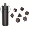 7Pcs Dnd  Mini Antique Iron Dice Set, Bronze Polyhedral Metal Game Dice Set, Tiny Portable Dice For Game Player