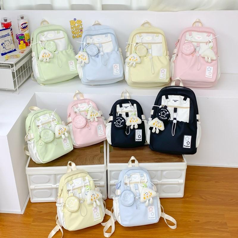 Zaino grande capacità zaino scolastico femminile studente universitario versione coreana zaino per computer da campus ragazza carino dolce zaino per scuola media
