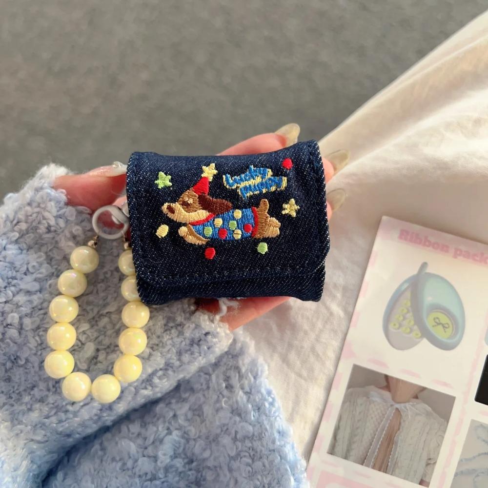 

Dachshund Earphone Bag with Chain Headset Box Bluetooth Earbuds Case for Apple Airpods 1/2/3/4/Pro for Airpods pro синий