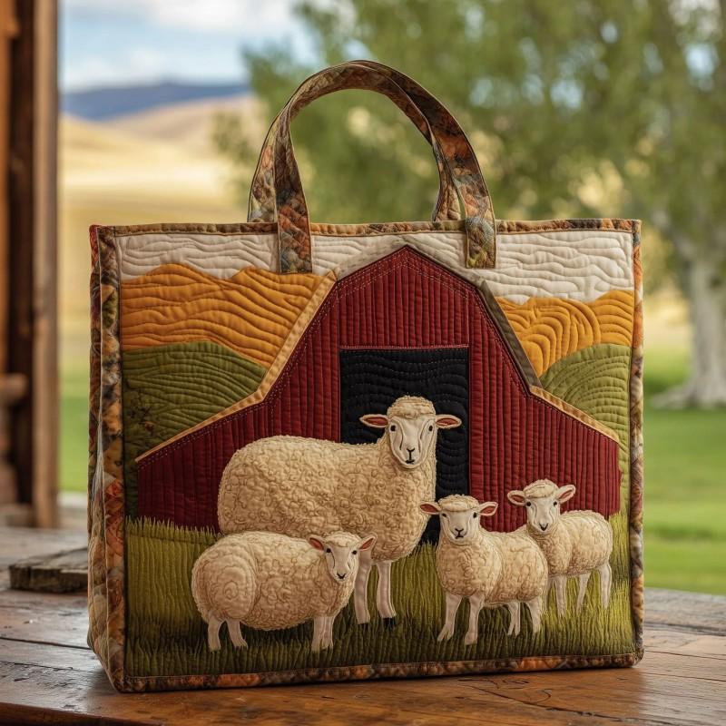 Quilted Tote Bag Digital Print Handbag Casual Daily Shoulder
