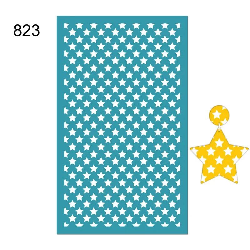 New Self-Adhesive Silk Screen Stencils for Polymer Clay Leaf Flower Decor Reusable Mesh Transfer Printing Earring Jewelry Making