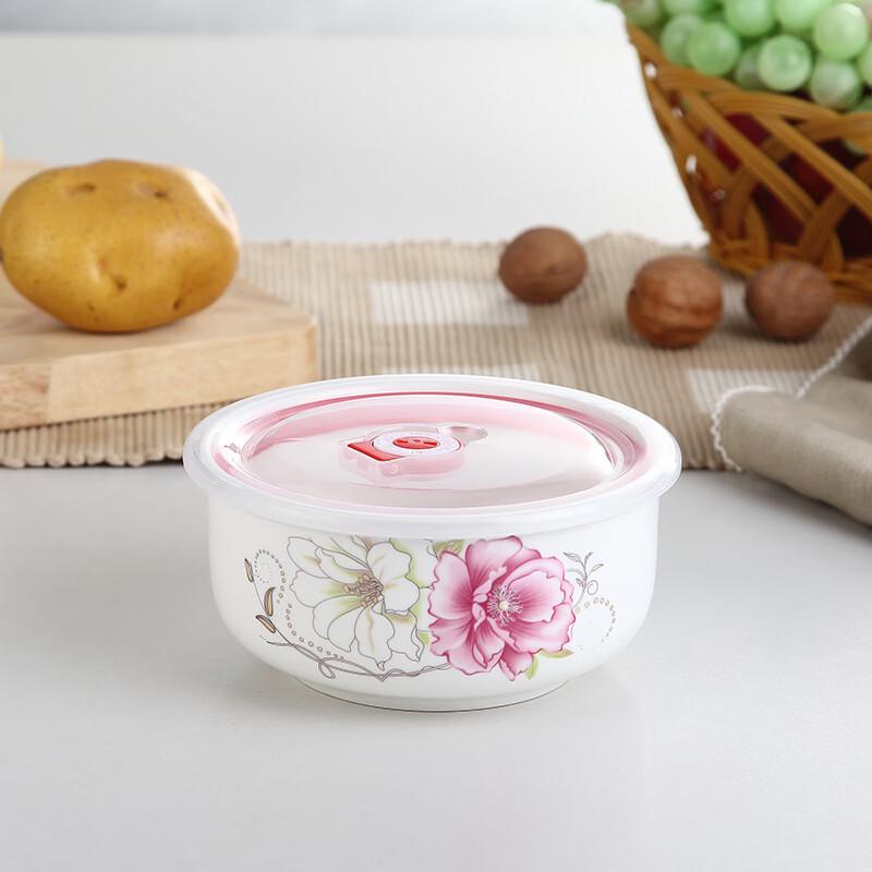 

ZISIZ Floral Ceramic Food Storage Bowl Set (3-Pack)