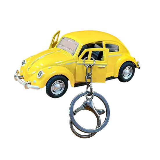 

Подвеска-брелок с открывателем автомобильной двери с инерционным механизмом, мультяшный дизайн, двойное кольцо-крючок, брелок для школьной сумки, дорожный аксессуар жёлтый