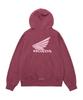 Phyps Motorcycle Pigment Scratch Logo Hoodie Zip-Up Red