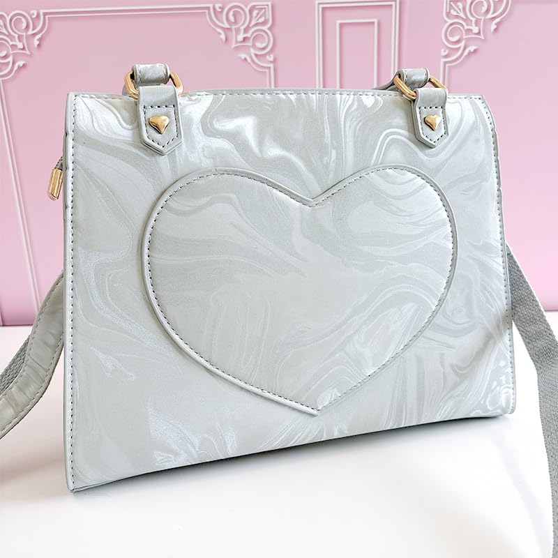 Marble Ita Bag with Can Badge Otaku Ita Clear Gray [Ugou Xiaopu] Case, Goods, g.triger Bag, Bag, Transparent, [Product]