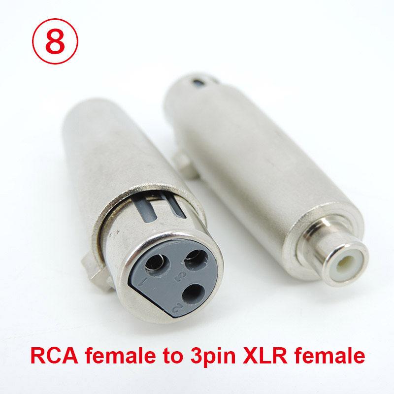 1 buc audio Microfon Metalic 3 pini XLR Tată mamă La 1/4" 6,35 mm 6,5 Mic mono RCA tată mamă Stereo Transformator Convertor Adaptor
