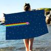 Cartoon N-NyanS Cats Cute Microfiber Blanket Quick Drying Beach Towels Oversized Printing Super Absorbent Pool Towel Blanket