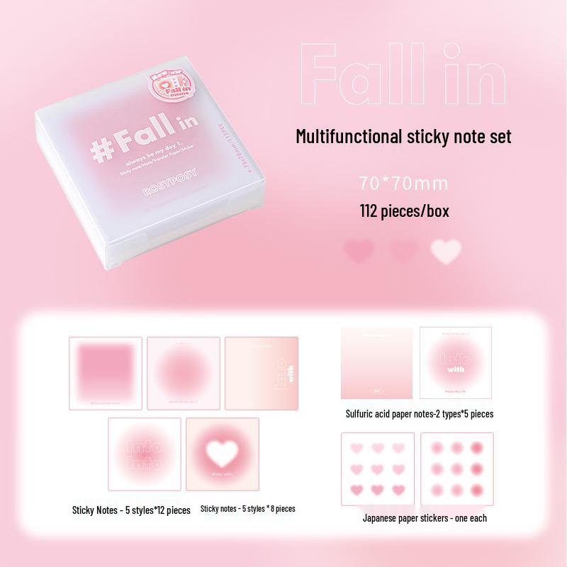 RosyPosy Multifunctional Memo Set & Student Planner Stickers