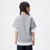 Girls' Classic Round Neck Print T-Shirt with Lace Trim