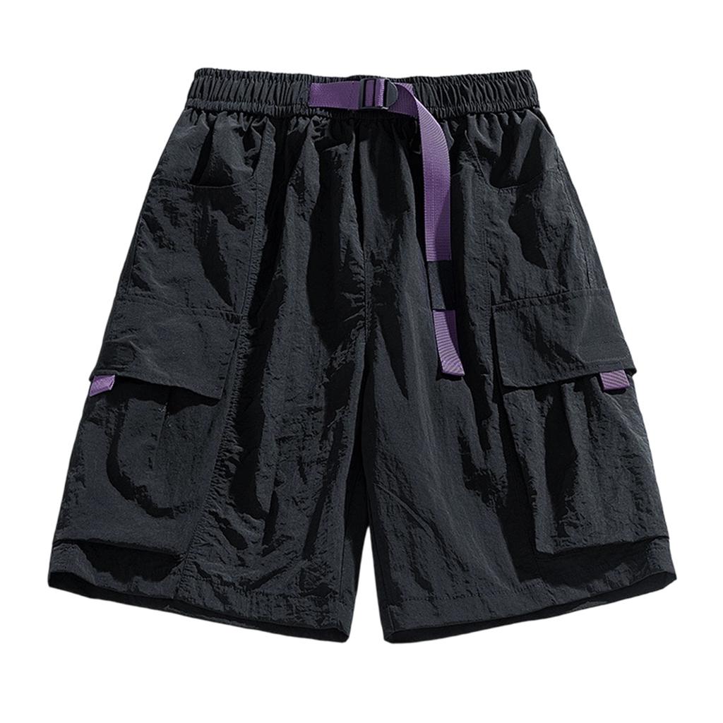 Herren Cargoshorts Entspannte Passform Mehrere Taschen Fünf-Punkt-Länge Elastischer Bund Outdoor Utility-Shorts
