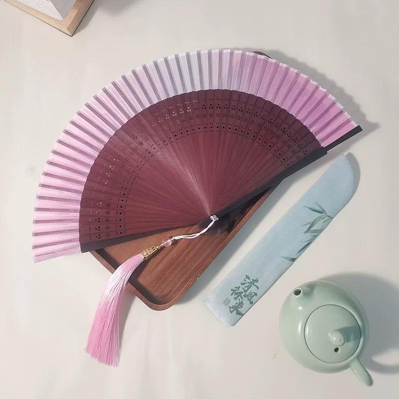 Folding Fan, Chinese Style Fan, Qipao Fan, Dance Fan, Hanfu Portable Folding Fan, Morning Robe Photo Prop Fan, Classical