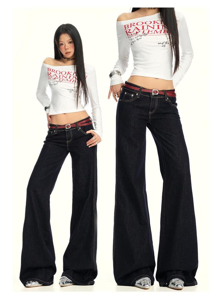 American Retro Wide-Leg Low-Waist Jeans - Autumn/Winter 2025 Collection