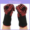 Heavy Duty Bbq Heat Resistant Gloves With Abstract Pattern Perfect For Handling Hot Items