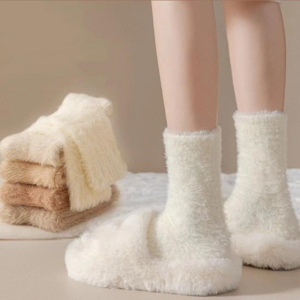 Thickened Fur Socks Keep Warm Short Tube Stockings Soft Winter Socks Winter