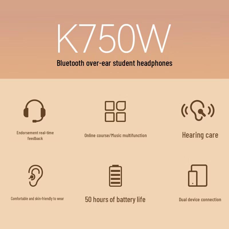 

EDIFIER K750W Wireless Bluetooth Noise-Cancelling Headset