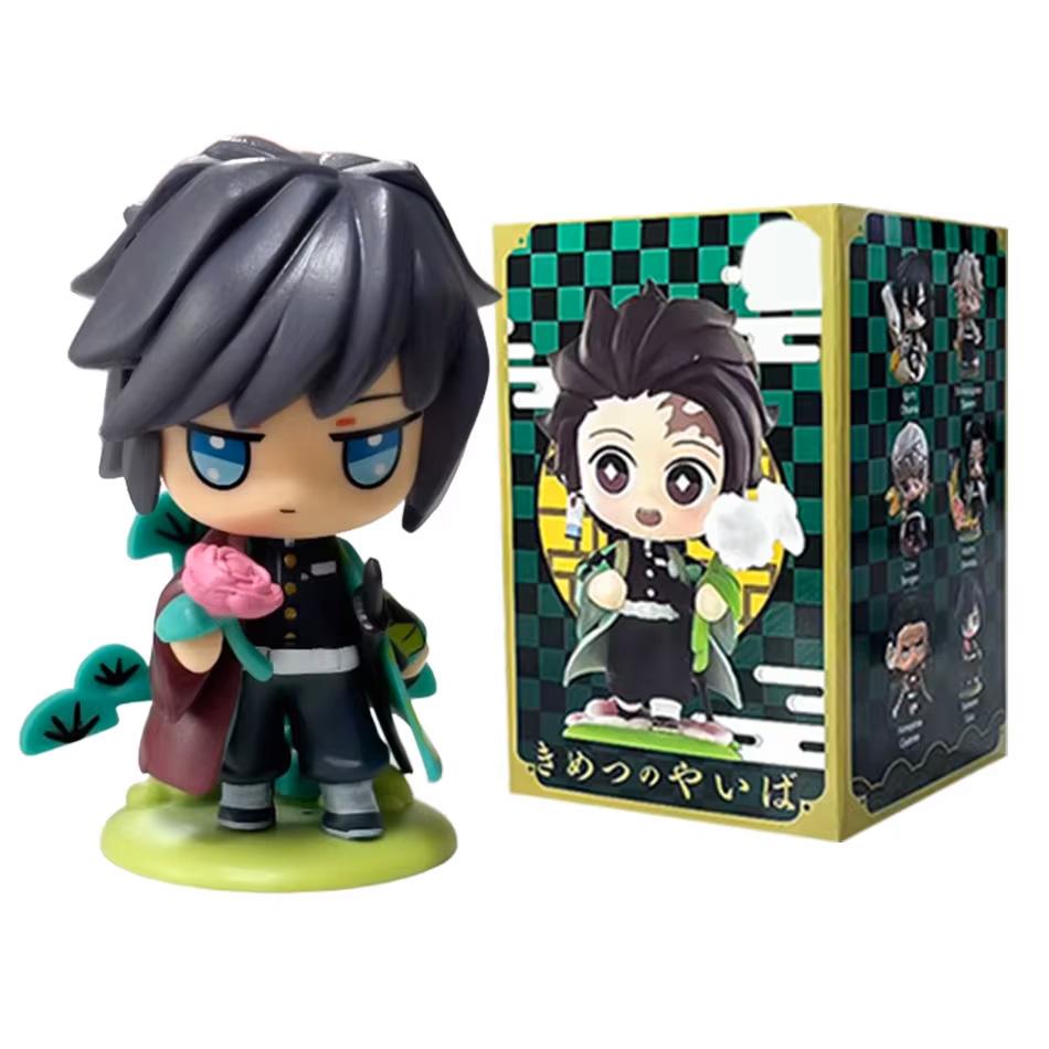 ! Anime Demon Slayer Blind Box Figure Tanjiro Kamado Nezuko cartoon PVC Model Desktop Ornament Child Christmas  New Year Gift