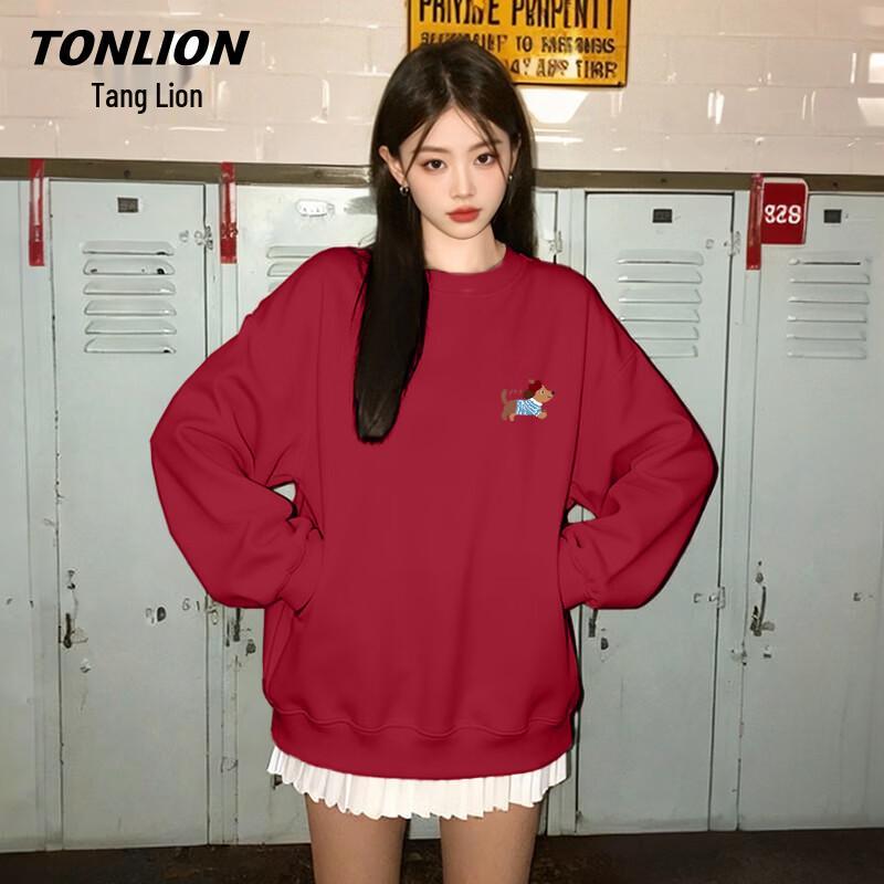 

TonLion Women s Round Neck Pullover Sweatshirt XL