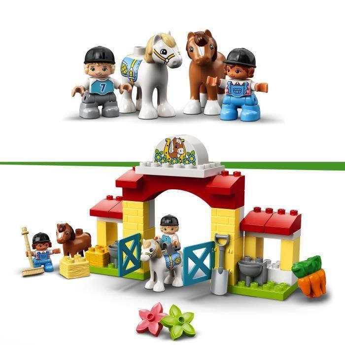 LEGO® 10951 DUPLO® Town L’écurie Et Soins De Poneys Jouet Avec Figurines Pour Enfant De 2 Ans Et +