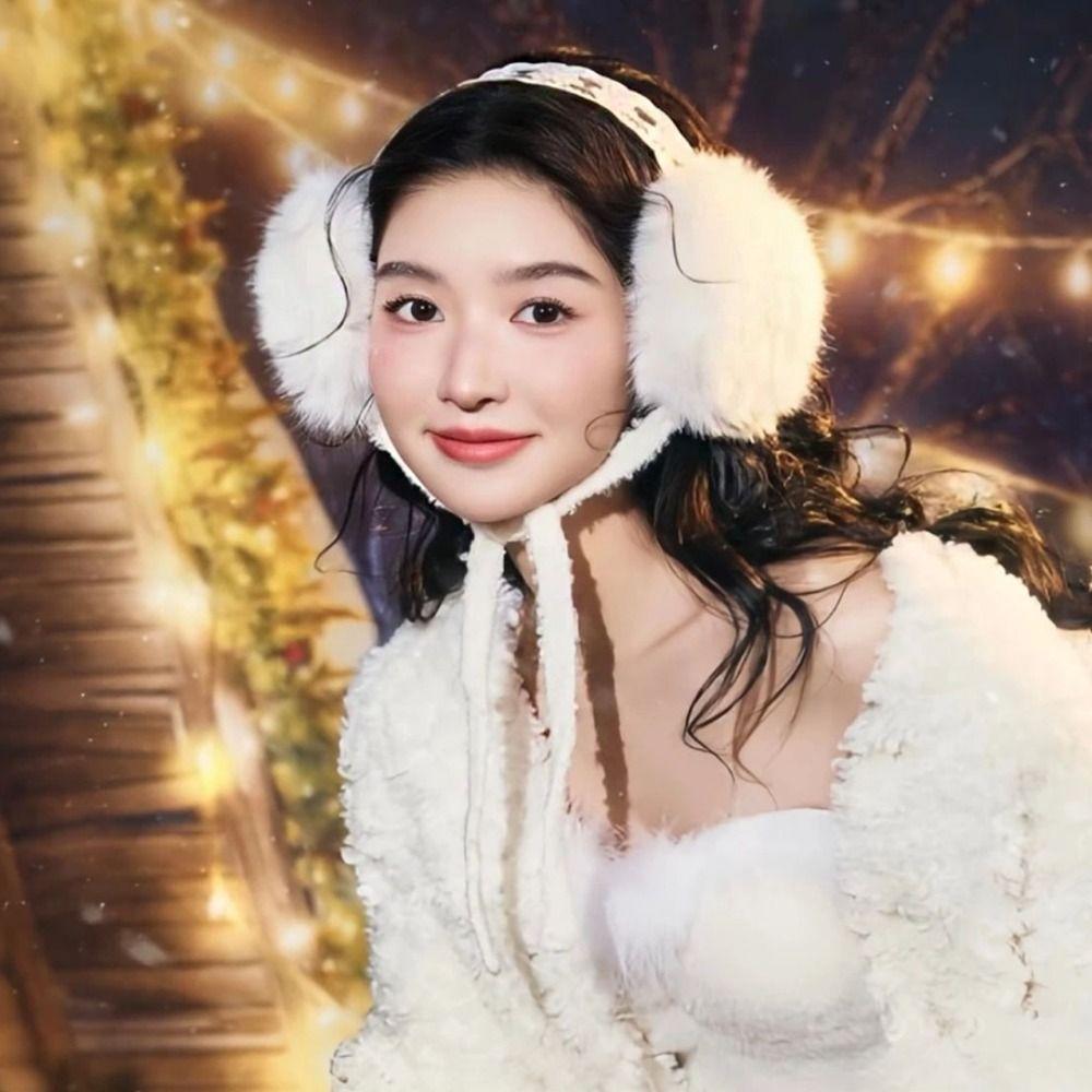 Thicken Lace Plush Earmuffs Ear Cap Warm Ear Muffs Cute Winter Earmuffs  Girl