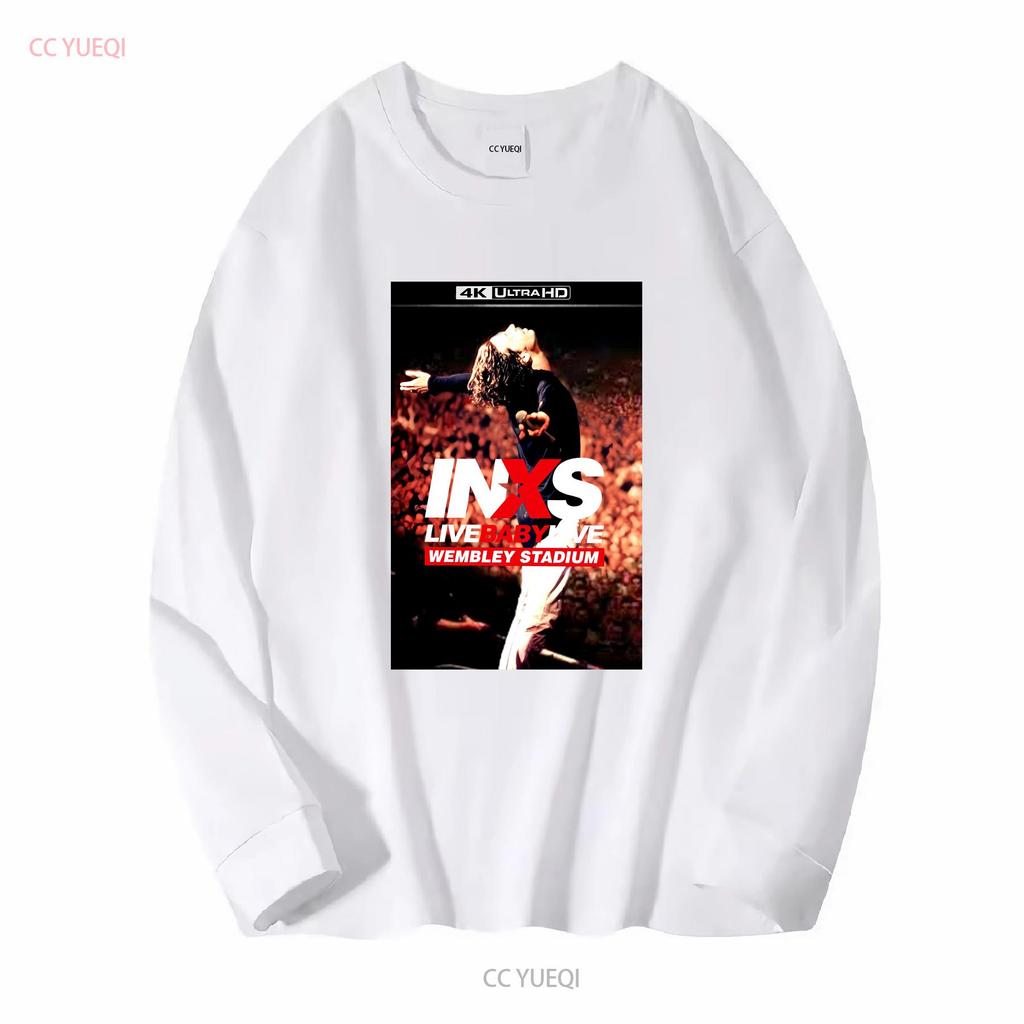 Inxs Live Baby Mens T Shirt Vintage Washed Casual Graphic Streetwear Homme Top For Everyday Wear Stretched Stylish