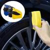 Car Wheel Detailing Polishing Waxing Sponge Brush with Cover Wheel Hub Tire Contour Washing Cleaning Brush Car Wash Accessories