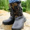 Men Outdoor Waterproof Snow Boots Winter Plush Protection Boots Fishing Boots Rain Shoes 40-46