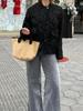 2025 European & American Spring Women's Stand Collar Sequin Jacket