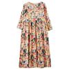 Travel Round Neck Vintage Long Flesh Covering Dresses