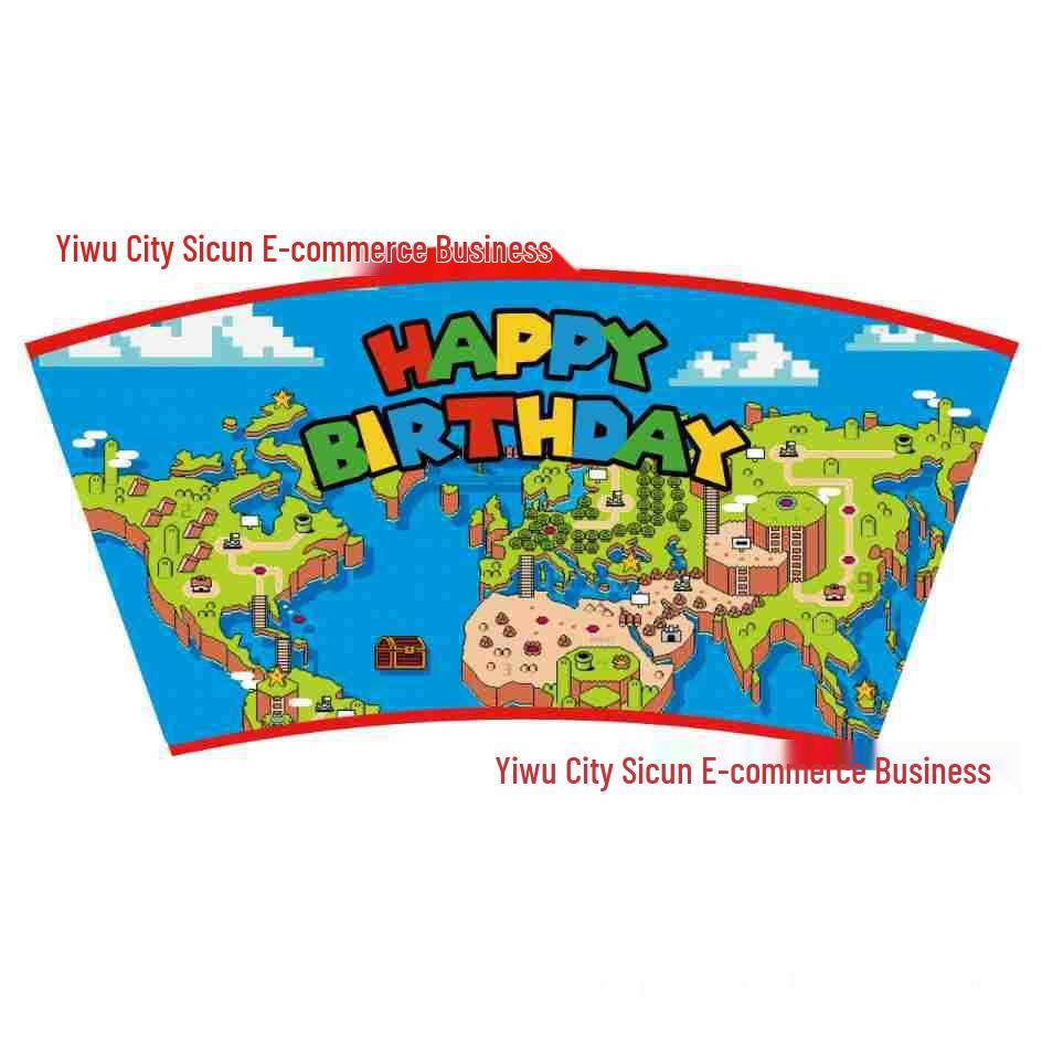 Cross Mario Party Paper Plates & Disposable Cutlery Set