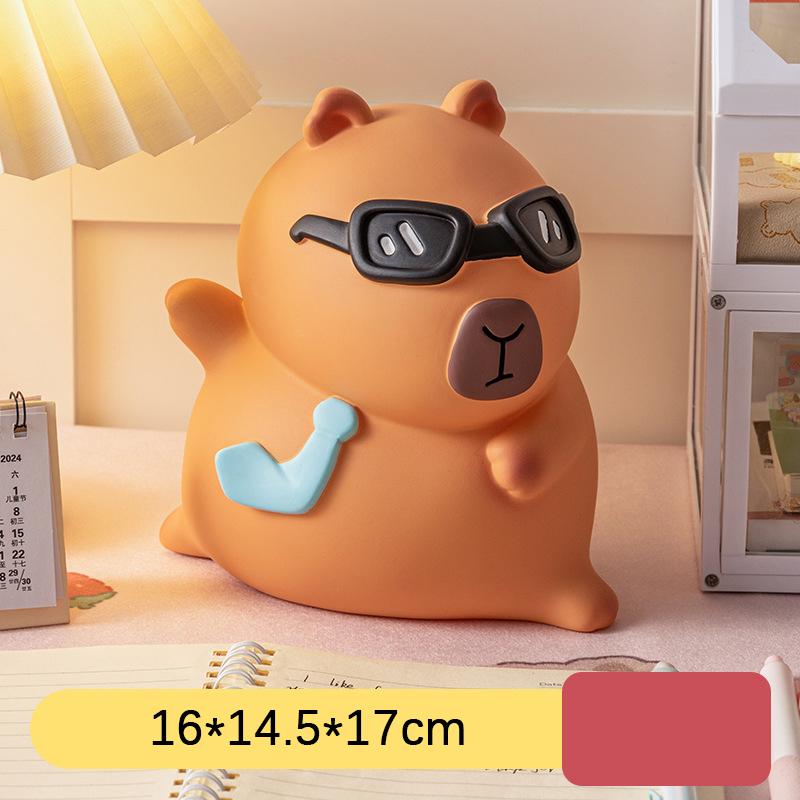 Cute Cartoon Capybara Piggy Bank Large Capacity Guinea Pig Piggy Bank Cash Savings Home Decoration Desktop Crafts Kids Gifts