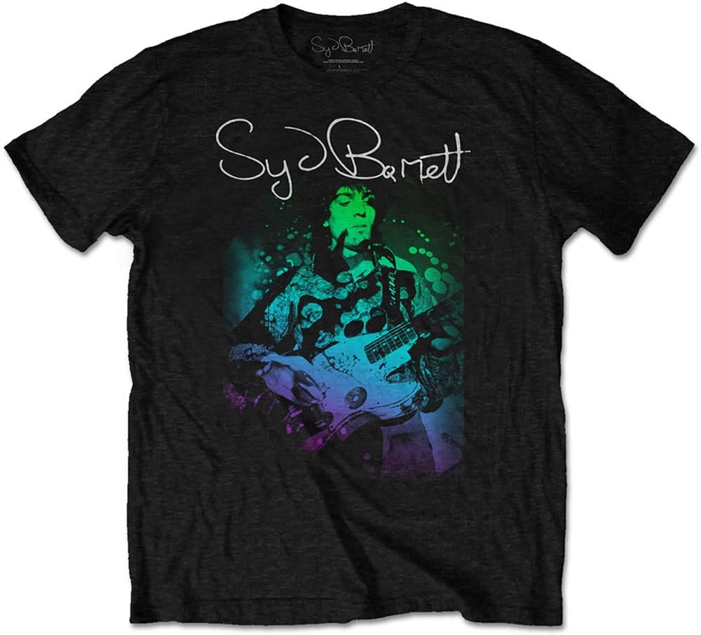 Syd Barrett psychedelic guitar vintage portrait T-shirt XXL