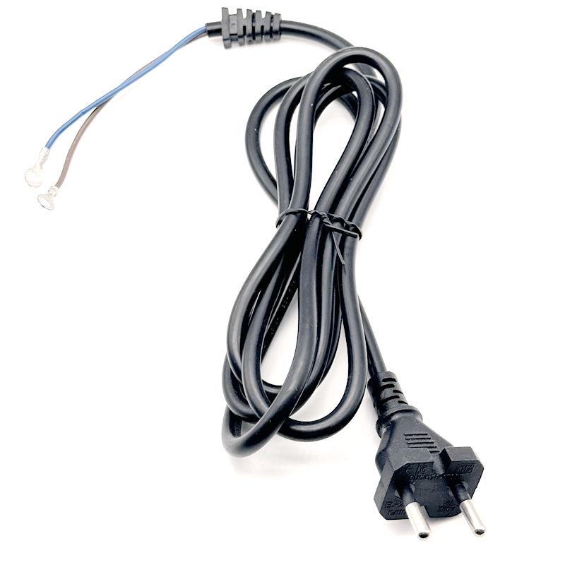 CE Two-Pin Plug Power Cord for European Beauty Instruments and Disinfection Lamps