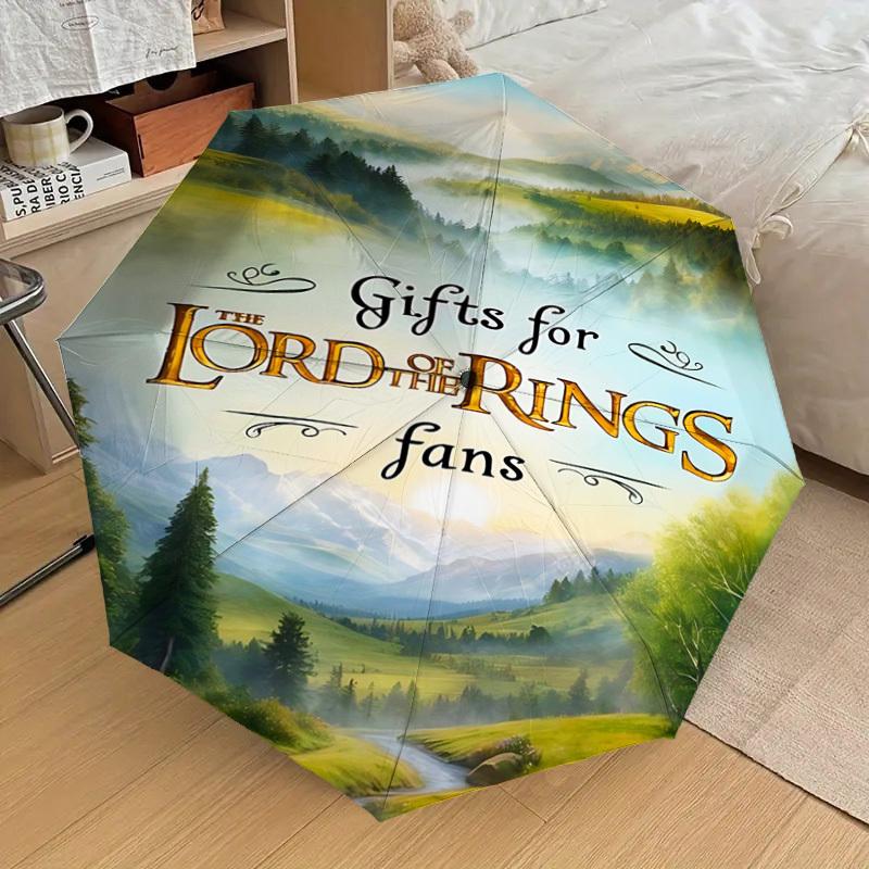 1pc Gifts Lord of the Rings fans Folding umbrella automatic open/close, 8-Rib Durable Frame, Compact Folding Design, Ideal Birthday1107L