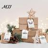 Cardboard Hanging Tags 48 Pcs Christmas Gift with String, Seasonal Labels, Holiday Pattern Paper for Presents Xmas Party Present Decoration,