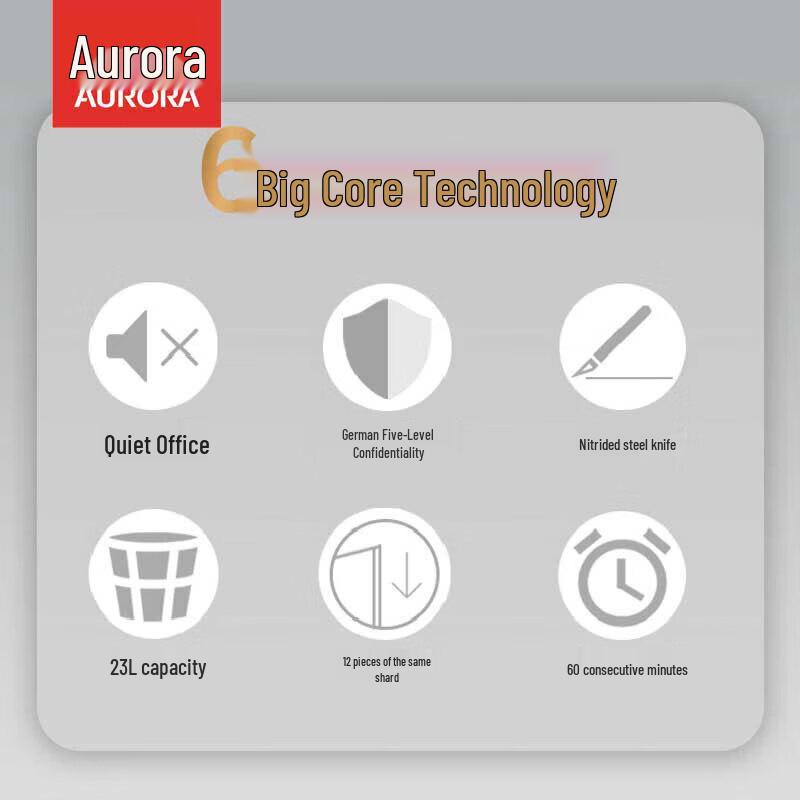 Aurora AS1260CD Commercial Micro-Cut Paper Shredder CN plug (adapter included)