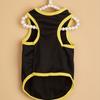Pet clothes: dog and cat vest, light, breathable, comfortable, black stitching, yellow, clothes with giraffe print, simple, gene