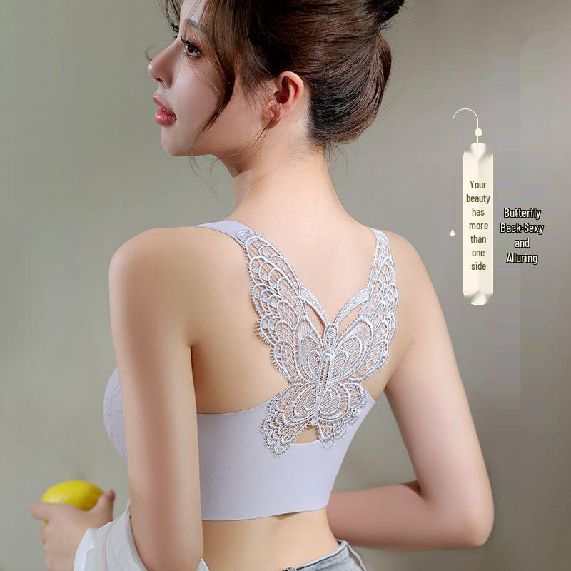 Plus Size Front Closure Wirefree Bra - Adjustable, Anti-Sagging, Side Support, Large Cup, Summer