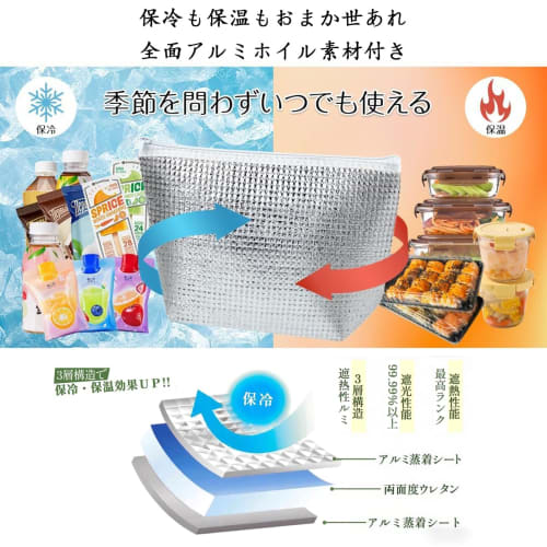 Mini Insulated Lunch Bag, Compact, High-Ice Retention, with Ice Pack Pocket, Foldable (1 Bag)