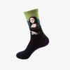 Moyu Trendige Baumwollsocken in Wadenhöhe mit Aufdruck für Damen und Herren – Herbst/Winter Kollektion