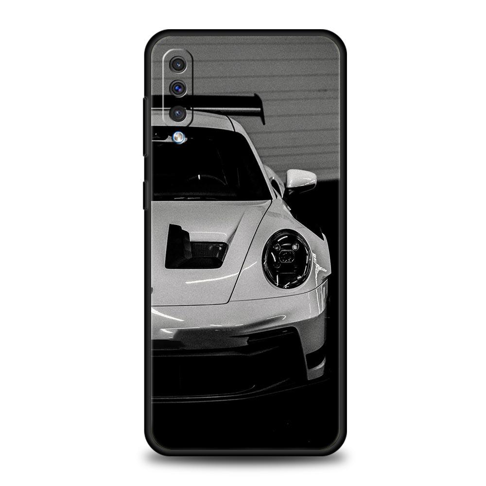 Black White Car Phone Case For Samsung A56 A36 A26 A54 A52 A24 A14 A50 A72 A70 A40 A06 A12 A22 A34 A42 A32 A04s A16 5G Cover