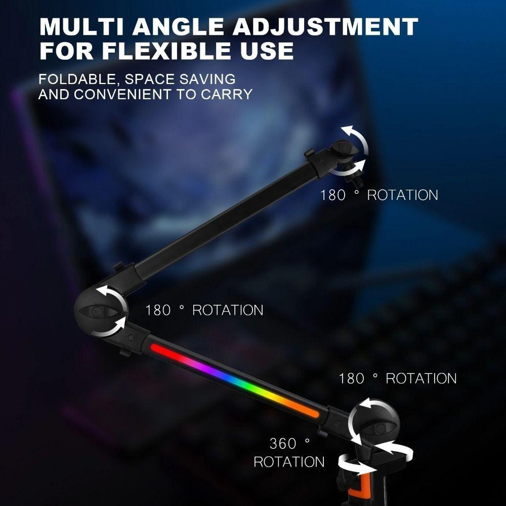 Sturdy Microphone Boom Arm Universal Desktop Stand Professional Mic Desk Mount Home Office