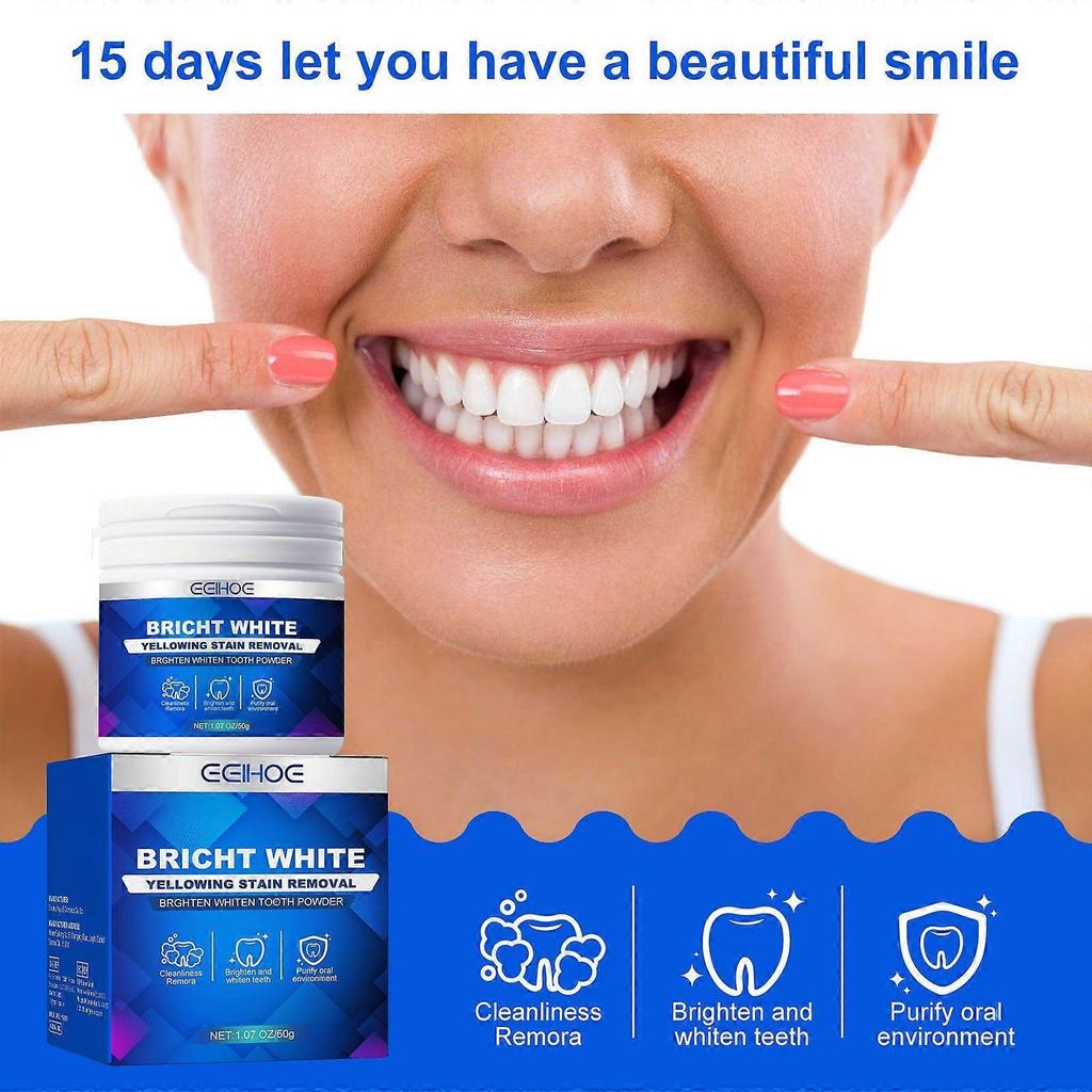 Eelhoe Teeth Deep Cleaning Powder Cleans Stains, Whitens Teeth, Freshens Breath, And Strengthens Gums