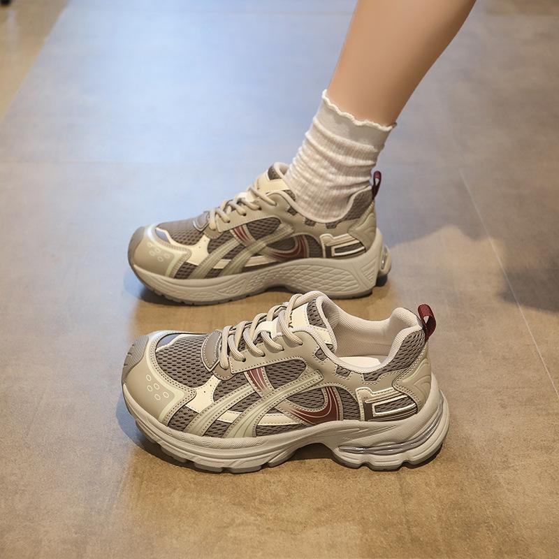 Daddy shoes are breathable and lightweight, new thick-soled heightening in summer 2025, women's casual sports shoes, travel shoes, women's models