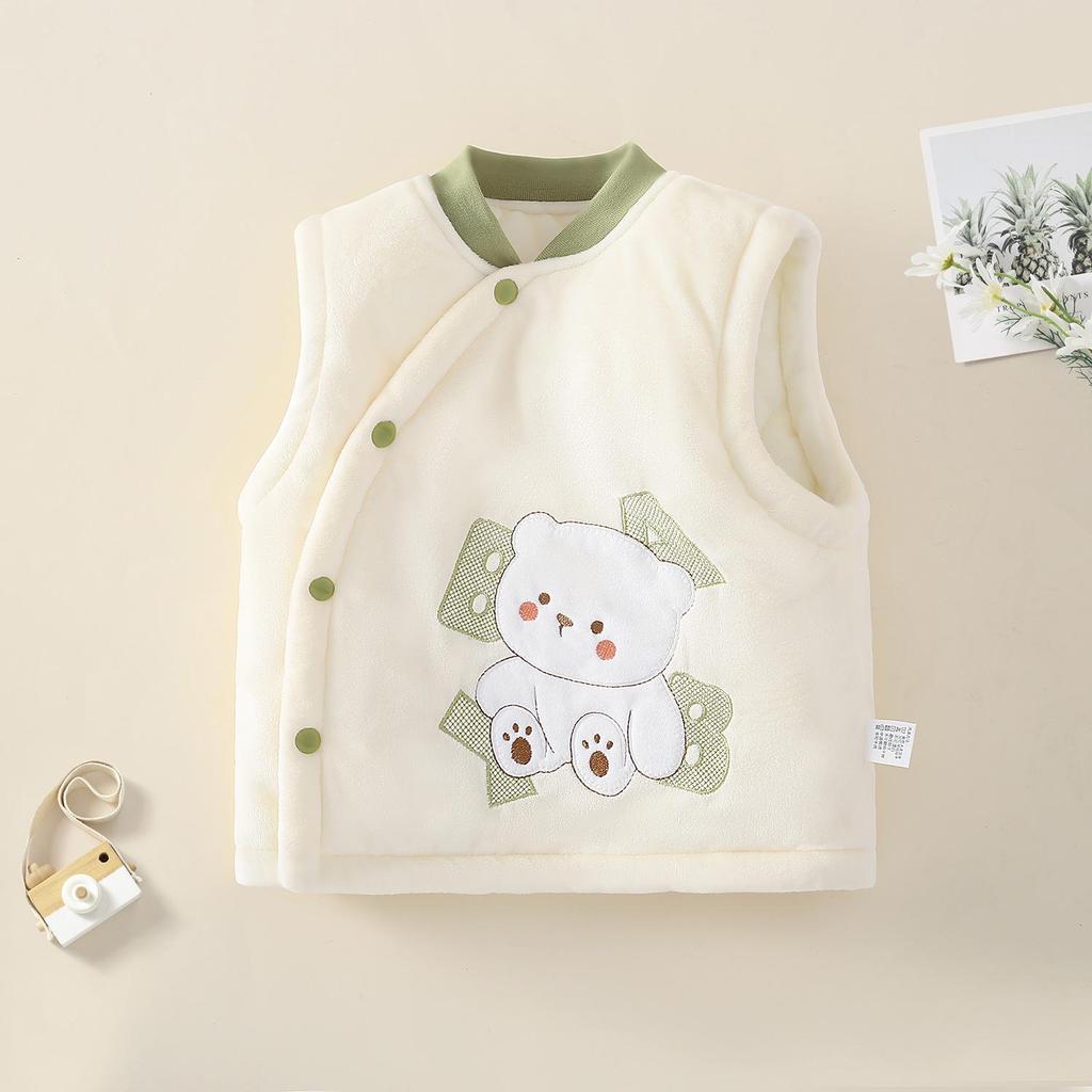 Herbst Winter Warme Baby Baumwollweste - Ärmellose gesteppte Jacke für Neugeborene