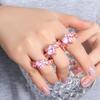 Design Heart Ring Full Of Zircon Love Ring Copper Gold Plated Jewelry Hip Hop